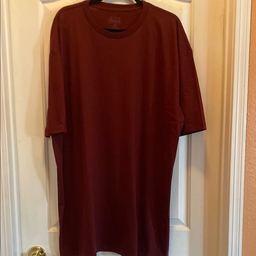 Freash Clean Tees Classic Maroon T Shirt Big and Tall